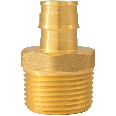 Valves ExpansionPEX Series Reducing Pipe Adapter, 12 X 34 In, Barb X MNPT, Brass, 200 Psi Pressure